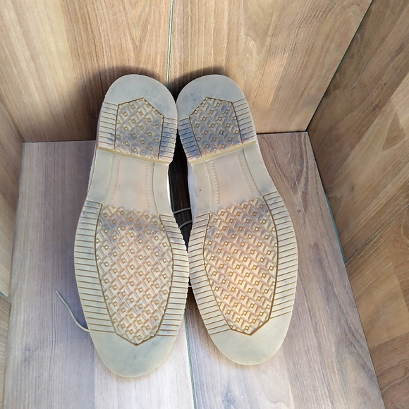 SAKS FIFTH AVENUE GERE TAN SUEDE OXFORD LACE UP MEN SHOE 8.5M - Picture 7 of 8